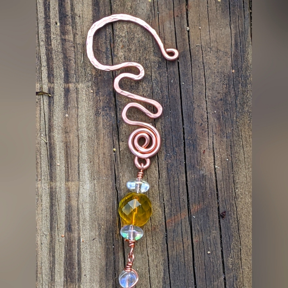 Window Prism Glass Sun Catcher Genuine Copper Wire Wrapped Window Art - Picture 14 of 16